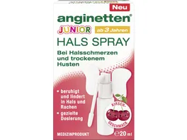 anginetten Junior Hals Spray Kirsch Geschmack