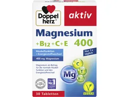 Doppelherz Magnesium 400 B12 C E 30 Tabletten
