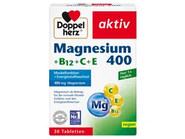 Doppelherz Magnesium 400 B12 C E 30 Tabletten