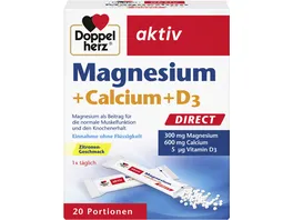 Doppelherz Magnesium Calcium D3 Direct 20 Portionen