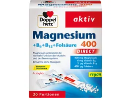 Doppelherz Magnesium 400 B6 B12 Folsaeure Direct 20 Portionen