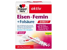 Doppelherz Eisen Femin Folsaeure Direct 20 Portionen