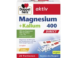 Doppelherz Magnesium 400 Kalium Direct 20 Portionen