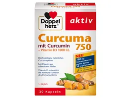 Doppelherz Curcuma 750 mit Curcumin Vitamin D3 1000 I E