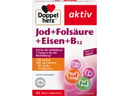 Doppelherz Jod Folsaeure Eisen B12 45 Mini Tabletten