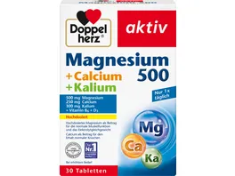 Doppelherz Magnesium 500 Calcium Kalium 30 Tabletten