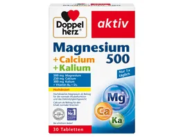 Doppelherz Magnesium 500 Calcium Kalium 30 Tabletten