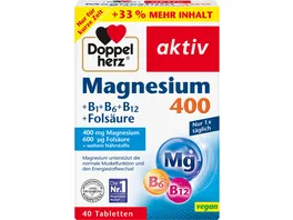 Doppelherz Magnesium 400 B1 B6 B12 Folsaeure 40 Tabletten