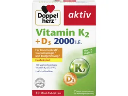 Doppelherz Vitamin K2 D3 2000 I E 30 Mini Tabletten