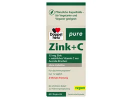 Doppelherz pure Zink C 60 Kapseln