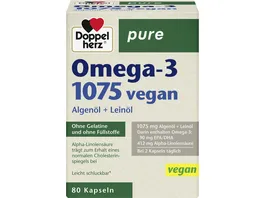 Doppelherz pure Omega 3 1075 vegan 80 Kapseln
