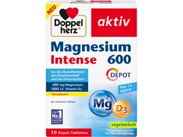 Doppelherz Magnesium 500 D3 K2 Depot 30 Tabletten