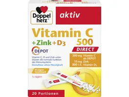 Doppelherz Vitamin C 500 Zink Depot Direct 20 Portionen