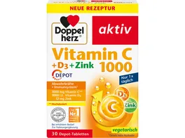 Doppelherz Vitamin C 1000 D3 Zink Depot 30 Depot Tabletten