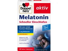 Doppelherz Melatonin Schneller Einschlafen 40 Mini Tabletten
