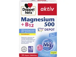 Doppelherz Magnesium 500 B12 2 Phasen Depot 30 Depot Tabletten