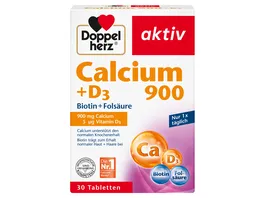 Doppelherz Calcium 900 D3 Biotin Folsaeure 30 Tabletten