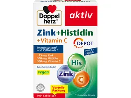 Doppelherz Zink Histidin Vitamin C Depot 100 Tabletten
