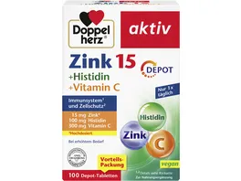 Doppelherz Zink Histidin Vitamin C Depot 100 Tabletten