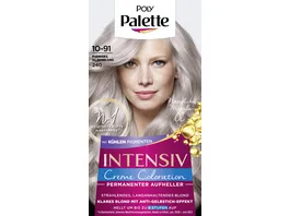POLY PALETTE Intensiv Creme Coloration 240 10 91 Pudriges Silberblond