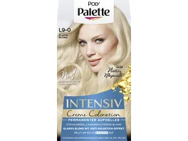 POLY PALETTE Intensiv Creme Coloration Permanenter Aufheller Platin Blond L9 0 Stufe 3