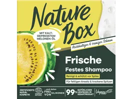 Nature Box festes Shampoo Frische mit Melonenoel