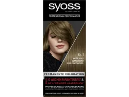 syoss Color Permanente Coloration 6 1 Natuerliches Dunkelblond