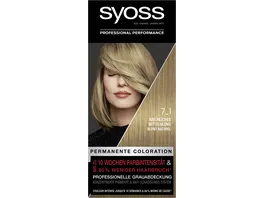syoss Color Permanente Coloration 7 1 Natuerliches Mittelblond