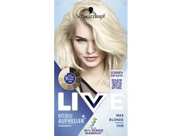 Schwarzkopf LIVE Intensiv Aufheller 00B Max Blonde