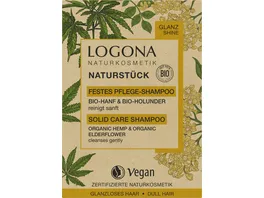 LOGONA Festes Pflege Shampoo Bio Hanf Bio Holunder