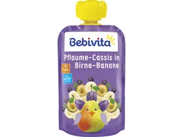 Bebivita Quetschbeutel Pflaume Cassis in Birne Banane