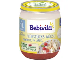Bebivita Bio Fruehstuecks Mueesli 160g Himbeere in Apfel