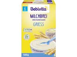Bebivita Milchbreie ohne Zuckerzusatz Milchbrei Griess