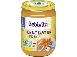 Bebivita bio Menues Gemuese und Huehnchen mit Reis