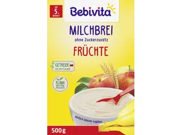 Bebivita Milchbreie ohne Zuckerzusatz Milchbrei Frucht