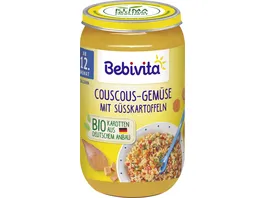 Bebivita Bio Menues Couscous Gemuese mit Suesskartoffeln