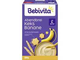 Bebivita Milchbreie ohne Zuckerzusatz Abendbrei Keks Banane