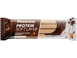 POWERBAR PROTEIN SOFT LAYER Softe Proteinschicht und zarte Toffeegeschmack Schicht Chocolate Toffee Brownie Geschmack