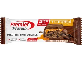Premier Protein BAR DELUXE der leckere Protein Snack mit der extra Genuss Schicht Schokoladen Geschmack