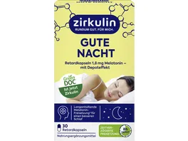 Zirkulin Gute Nacht Melatonin Kapseln