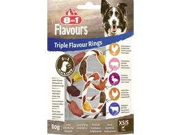 8in1 Hundesnacks Flavours Triple Flavour Rings