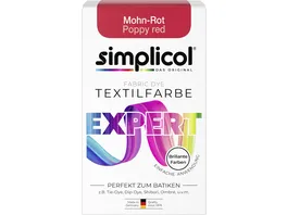 simplicol Textilfarbe expert Mohn Rot