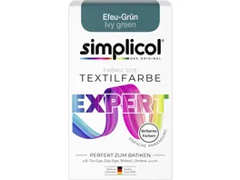 simplicol Textilfarbe expert Efeu Gruen