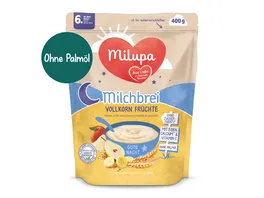 MILUPA Milchbrei Vollkorn Fruechte Gute Nacht ab dem 6 Monat