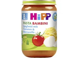 HiPP Bio Menues Pasta Bambini Spaghetti mit Tomaten Mozzarella