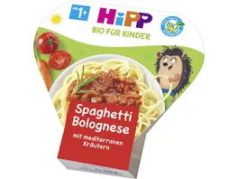 HiPP Bio fuer Kinder Pasta Spaghetti Bolognese mit mediterranem Gemuese