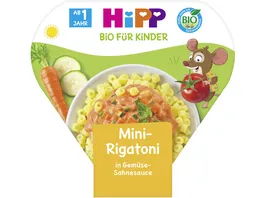 HiPP Bio fuer Kinder Bio Mini Rigatoni in Gemuese Sahnesauce