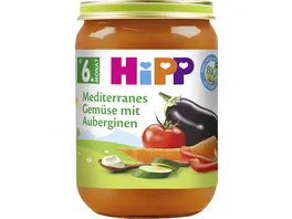 HiPP Gemuese Mediterranes Gemuese mit Auberginen