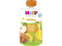 HiPP HiPPis im Quetschbeutel 100g Pfirsich in Apfel Mango ohne Zuckerzusatz