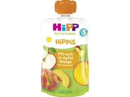 HiPP HiPPis im Quetschbeutel Pfirsich in Apfel Mango ohne Zuckerzusatz